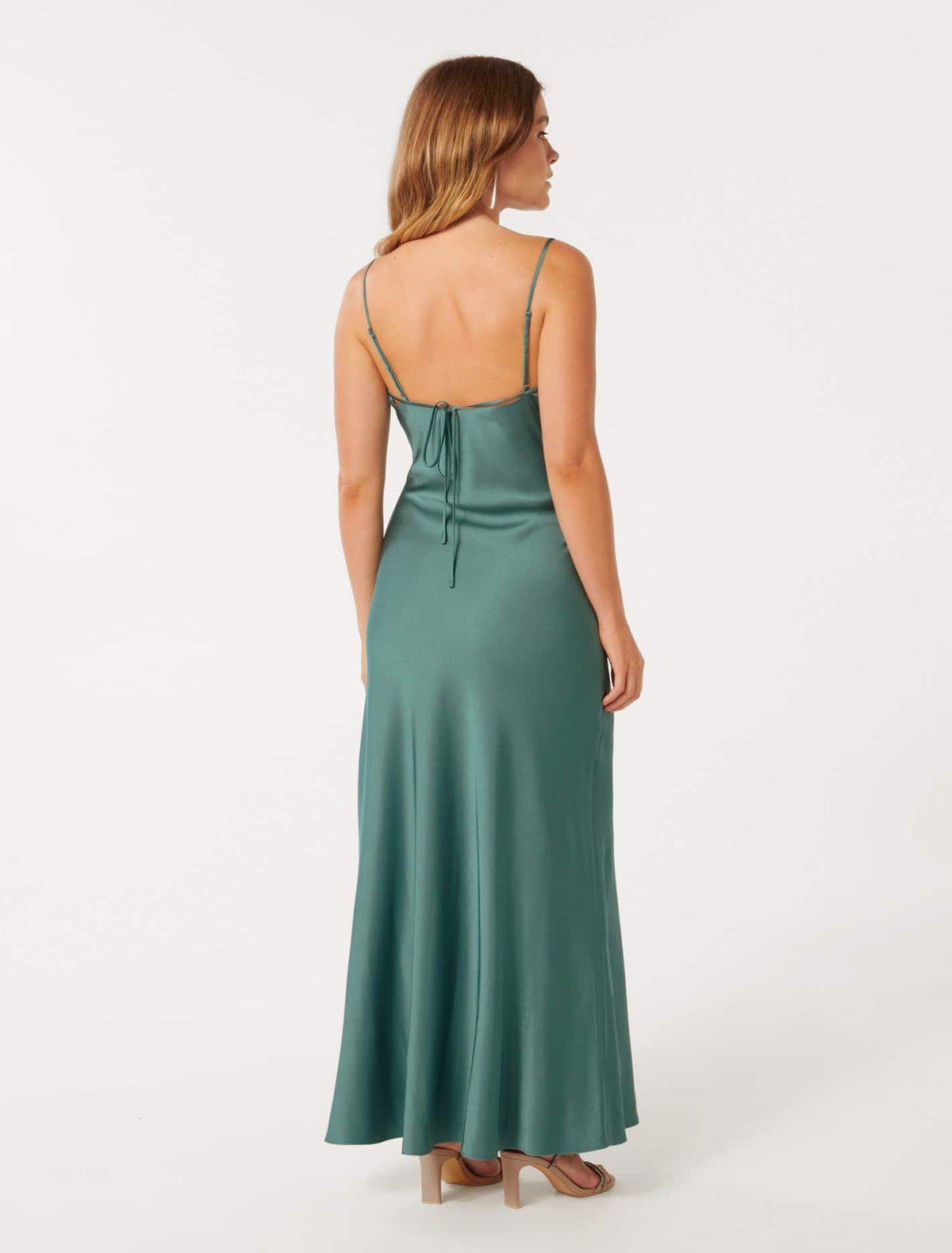 Mia Petite Satin Maxi Burning Sage