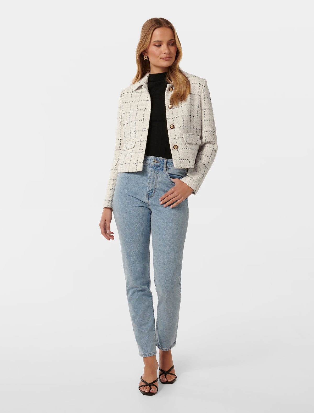 Rue Boucle Jacket Black/White Check Suit