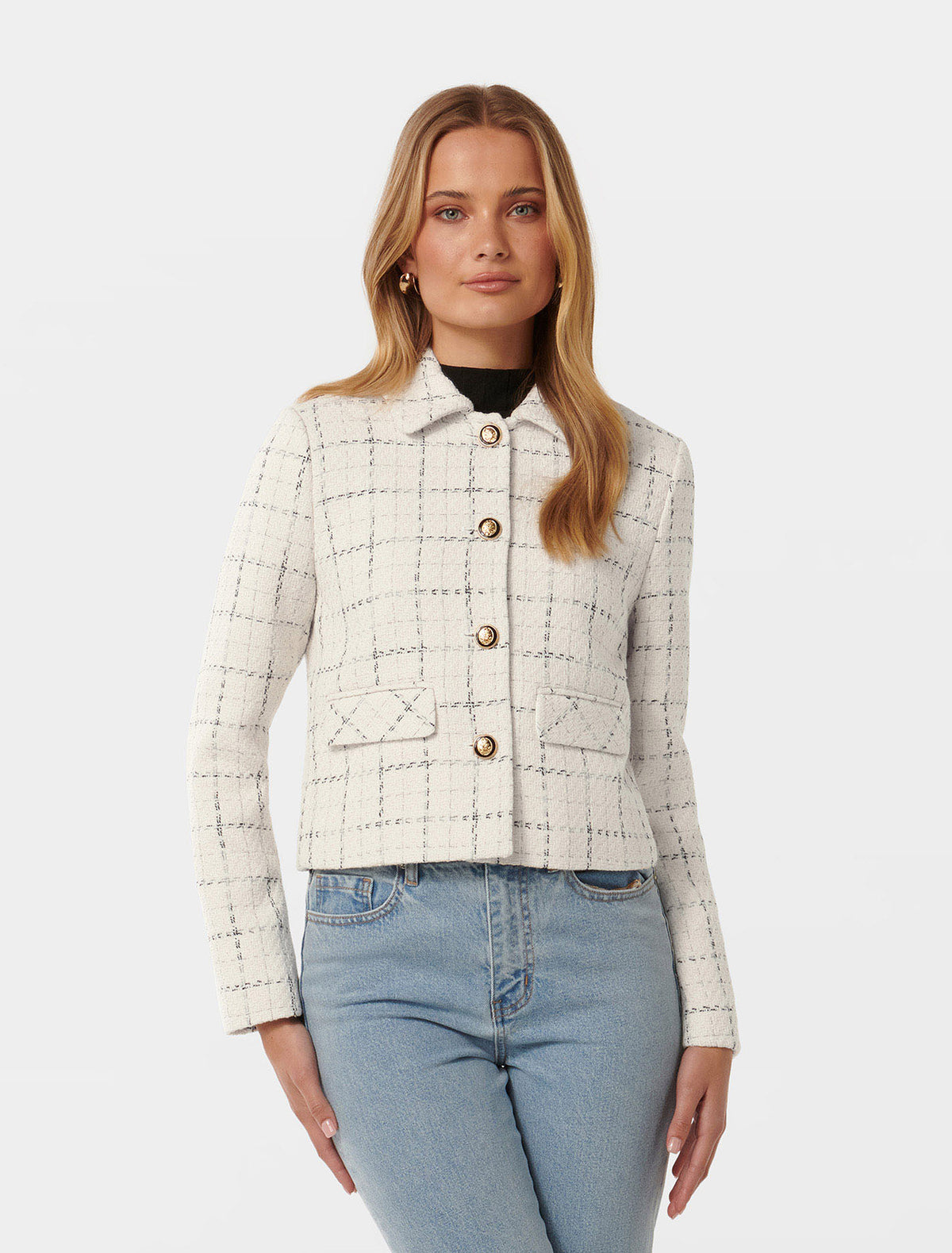 Rue Boucle Jacket Black/White Check Suit