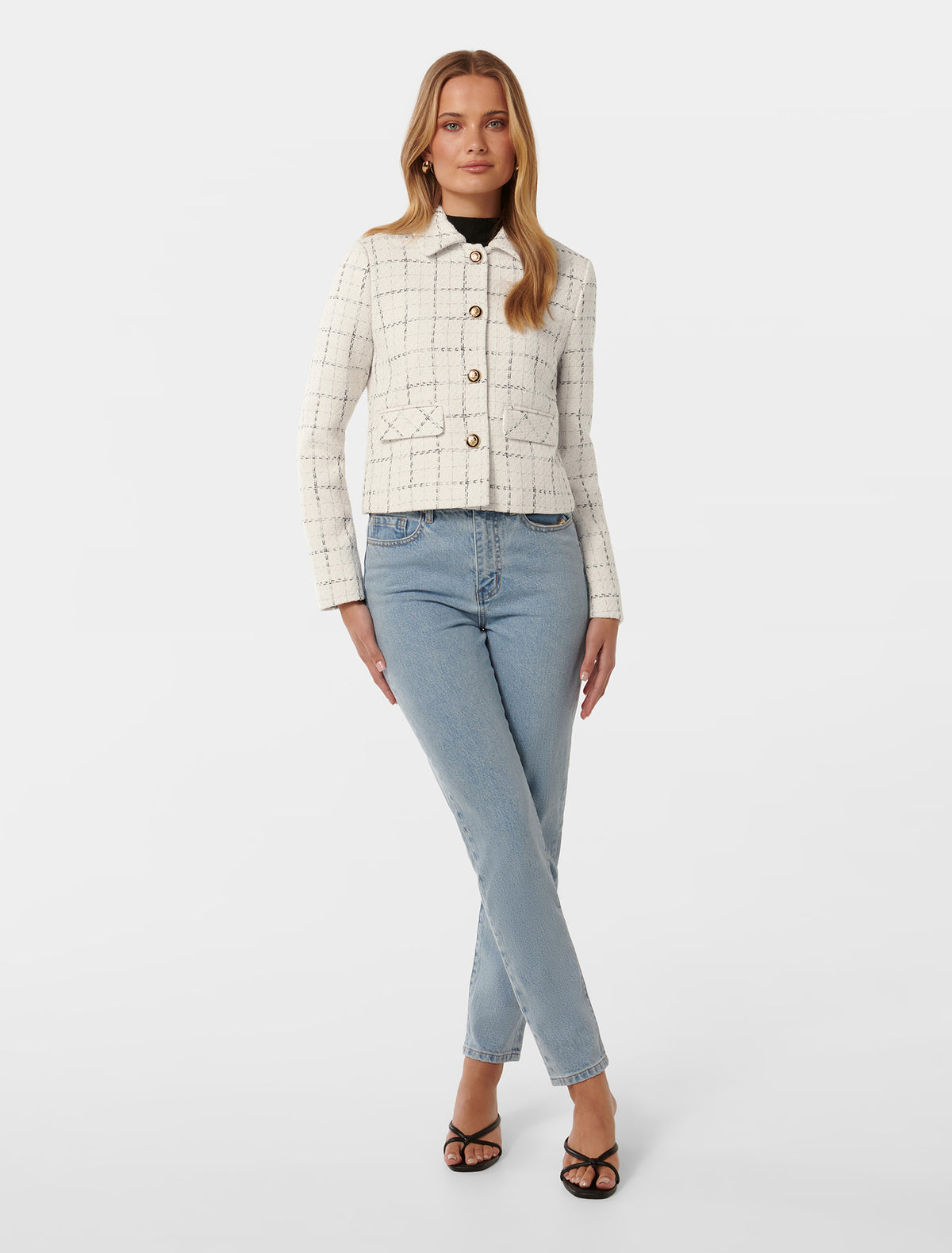 Rue Boucle Jacket Black/White Check Suit