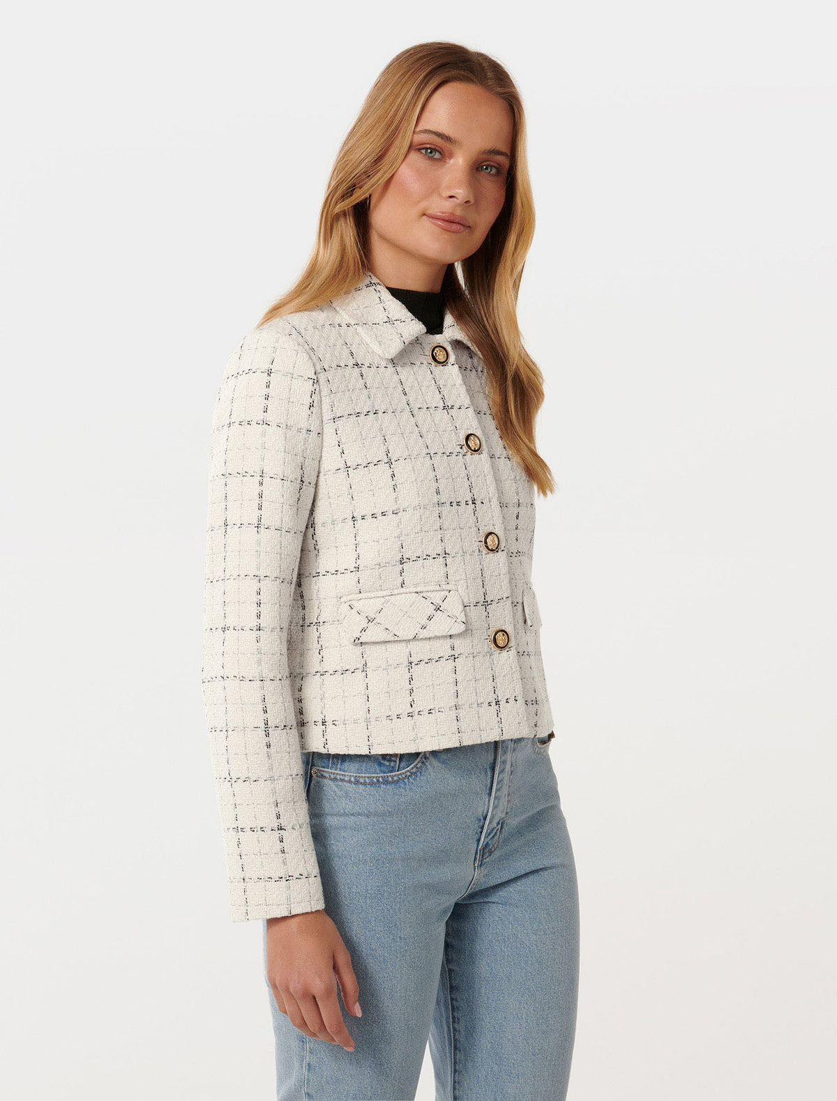 Rue Boucle Jacket Black/White Check Suit