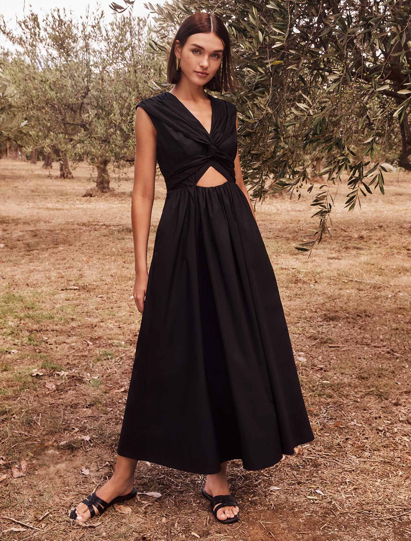 Becky Twisted Dress Black