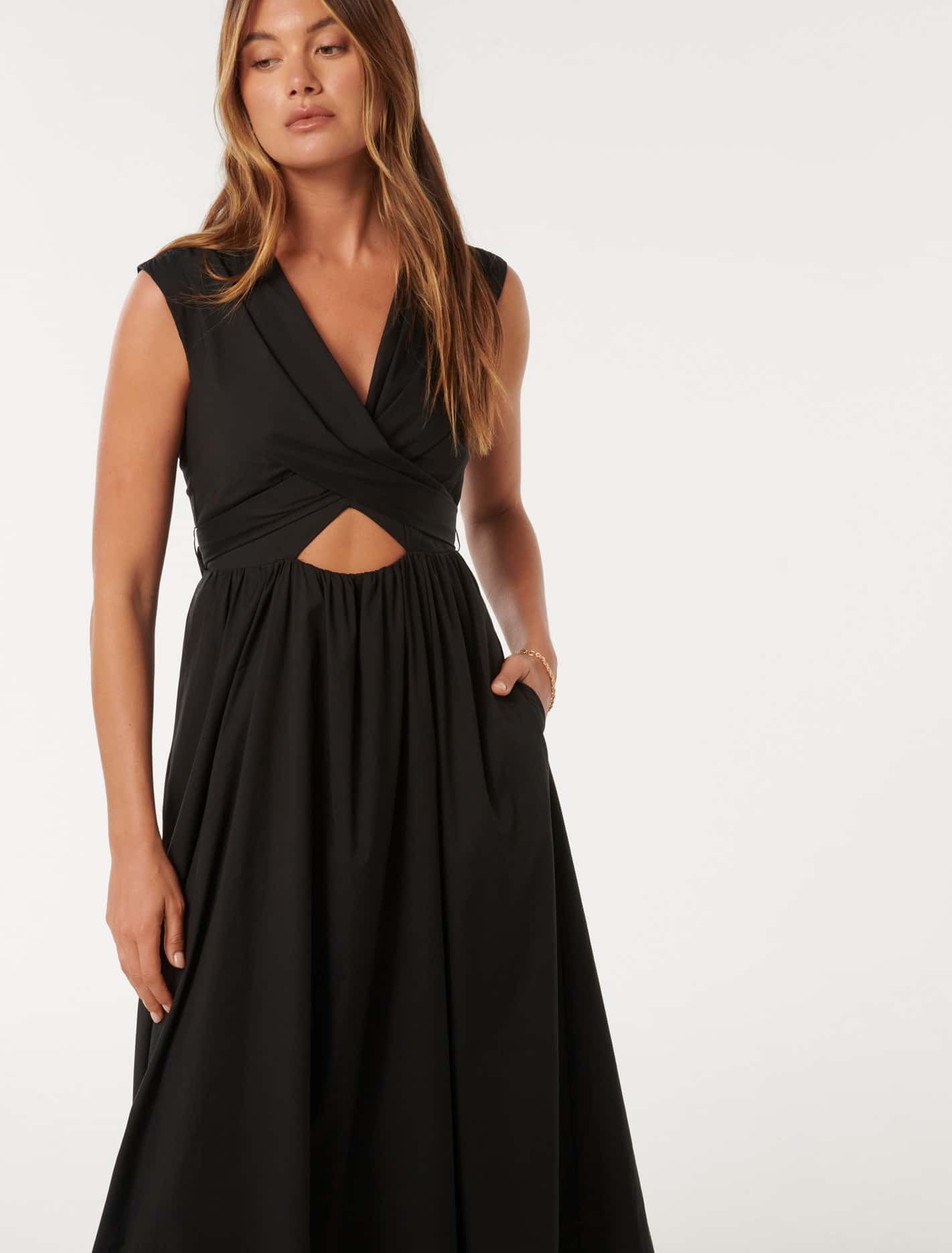 Becky Twisted Dress Black