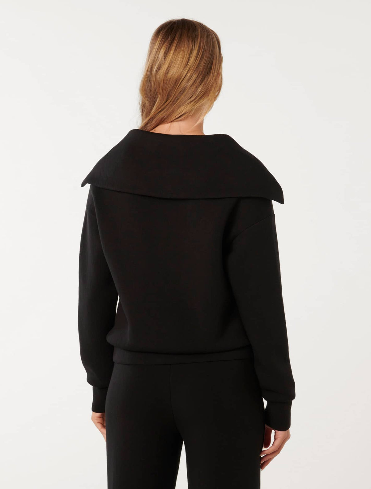 Tiana Loungewear Zip Front Sweatshirt Black