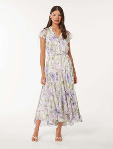 Freya Flutter Sleeve Midi Selene Floral