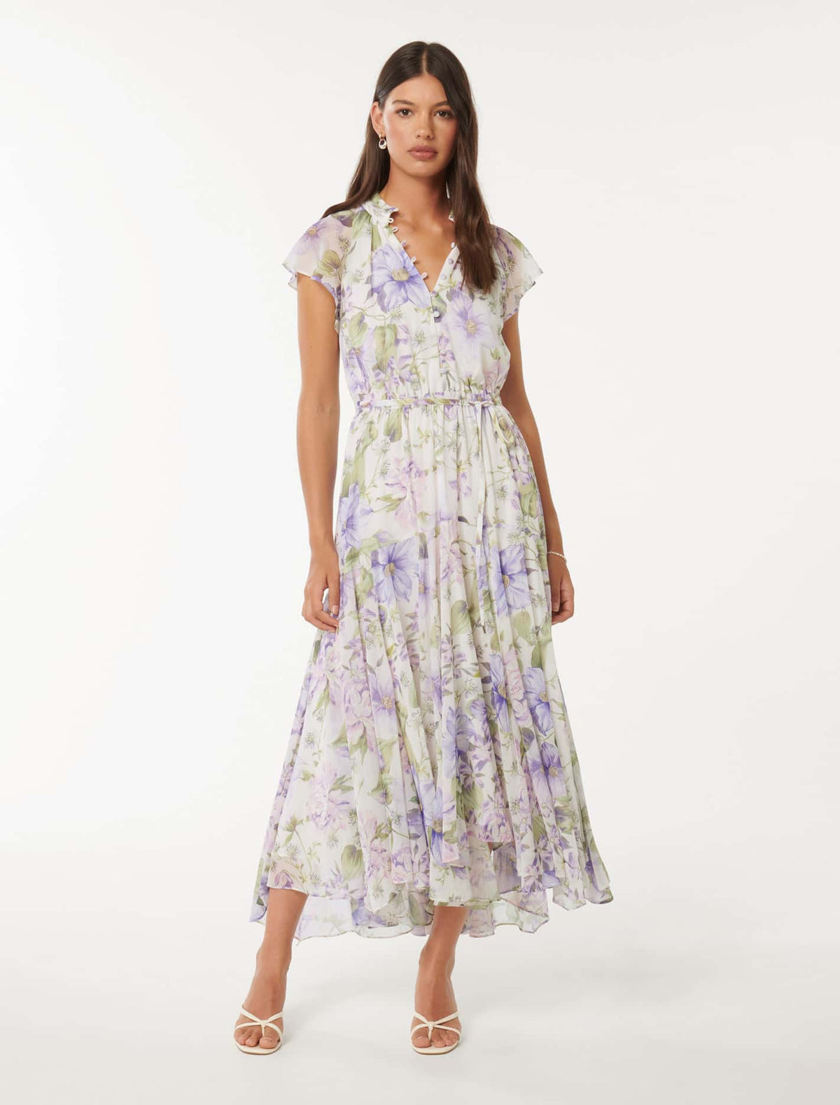 Freya Flutter Sleeve Midi Selene Floral
