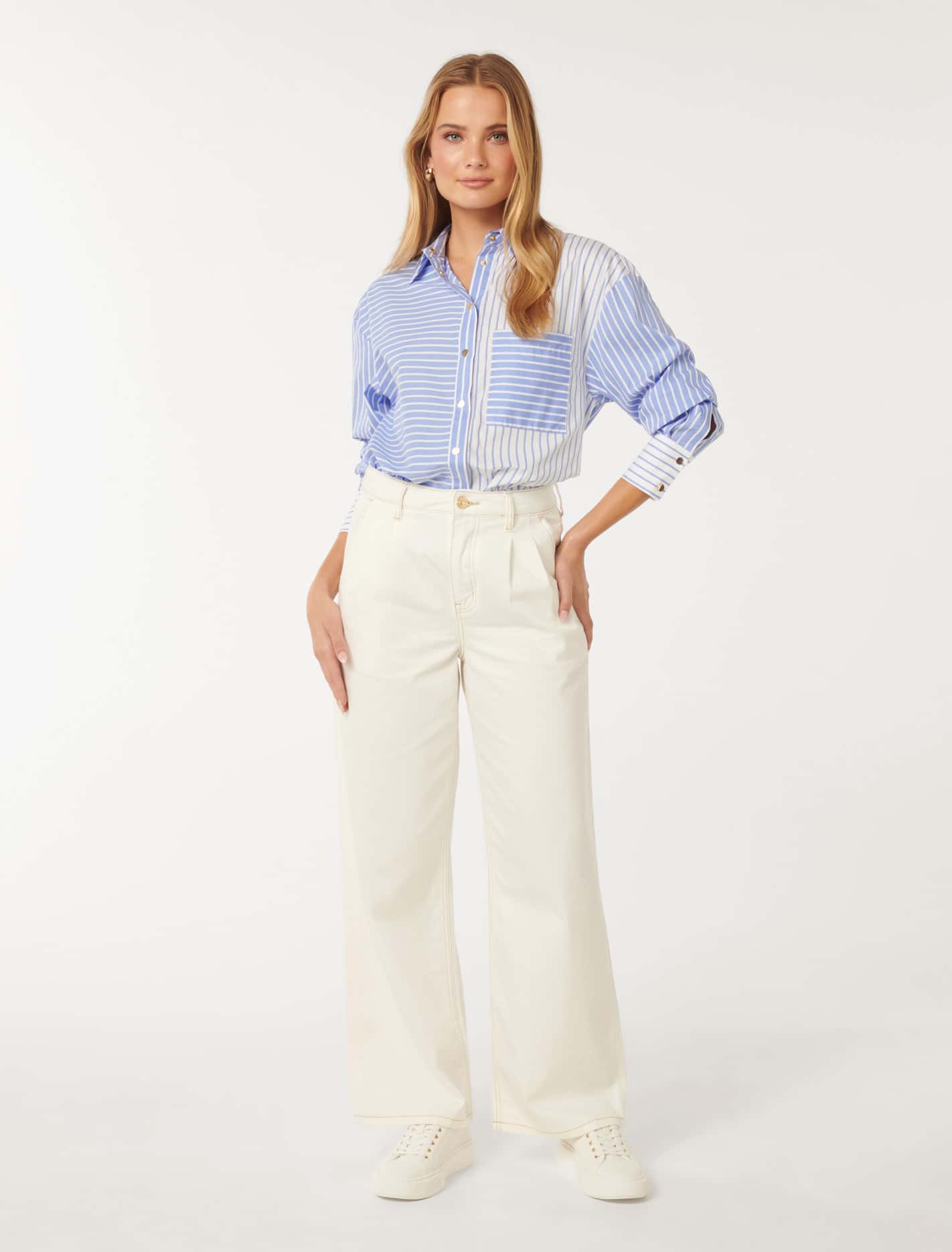 Stacy Stripe Shirt Blue Stripe