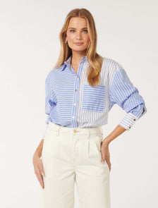 Stacy Stripe Shirt Blue Stripe