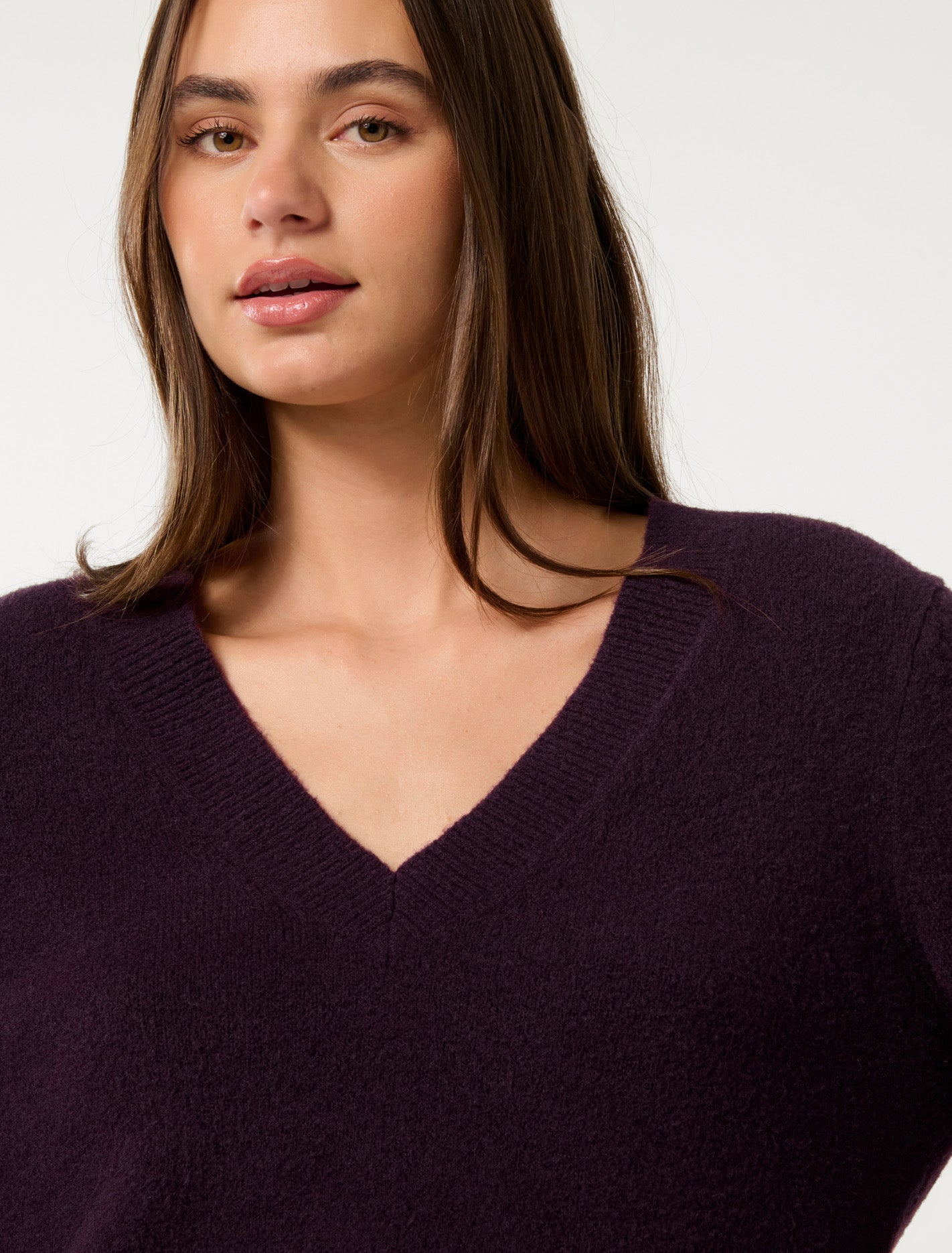 Sabrina Button Cuff Knit Sweater Mulberry