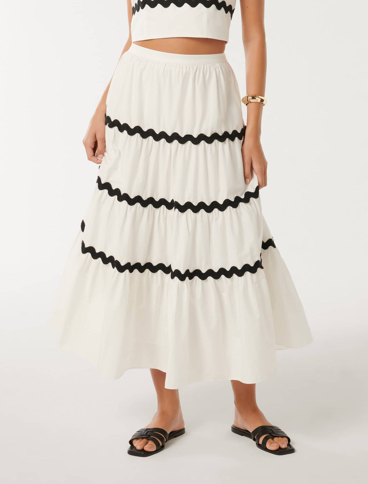 Lissy Ric Rac Maxi Skirt Porcelain Co-Ord
