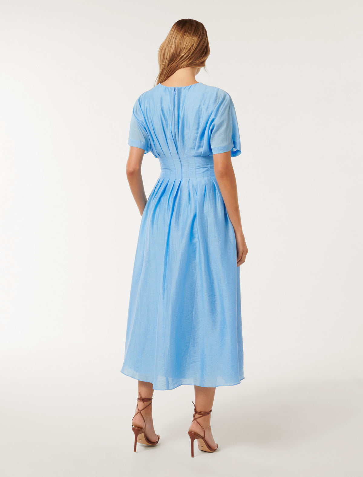 Eve Seam Detail Midi Arctic Ocean