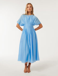 Eve Seam Detail Midi Arctic Ocean