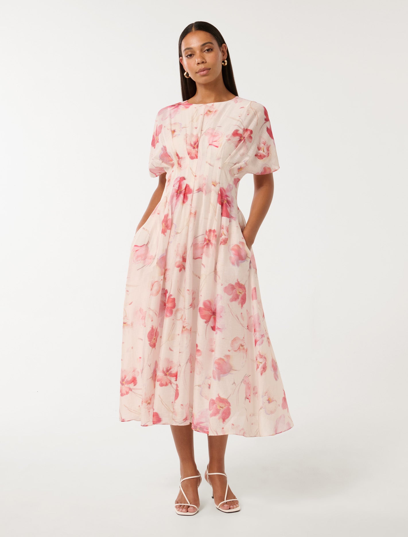 Eve Seam Detail Midi Dress Valerie Floral