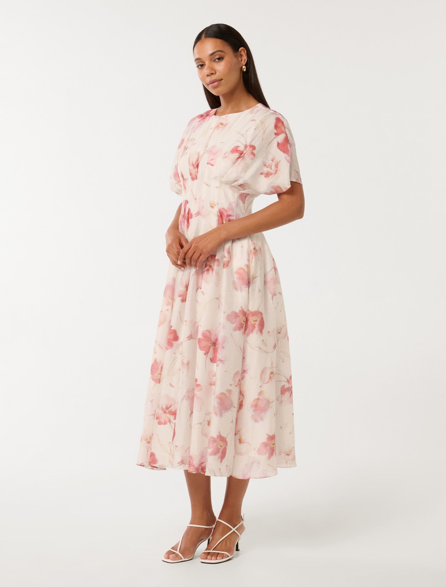 Eve Seam Detail Midi Dress Valerie Floral