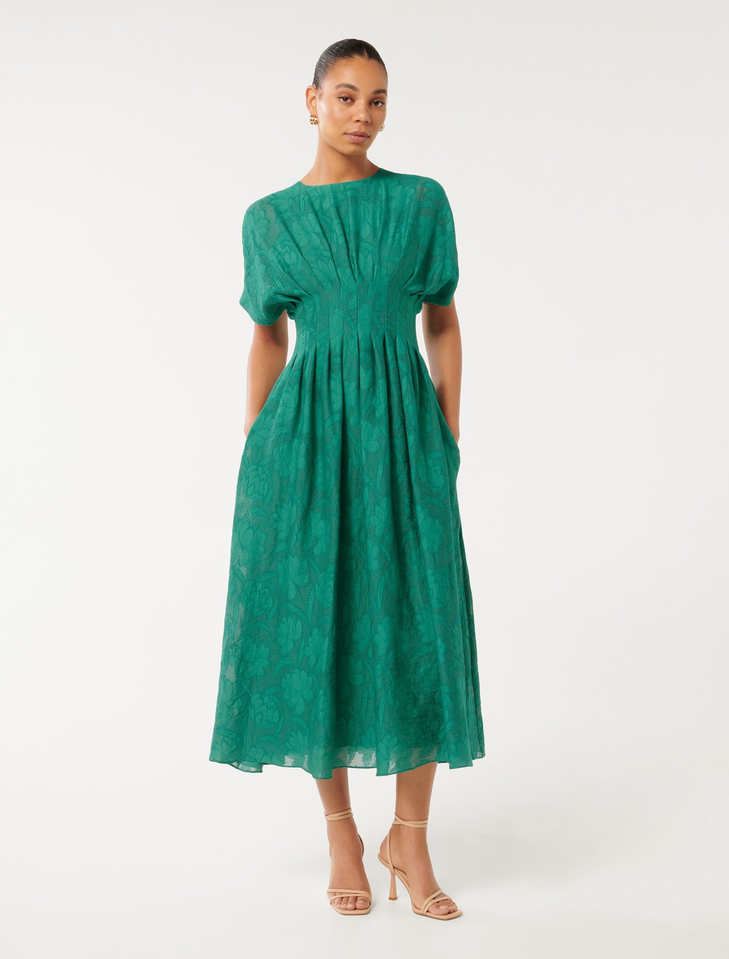 Eve Jacquard Seam Midi Mayan Jade