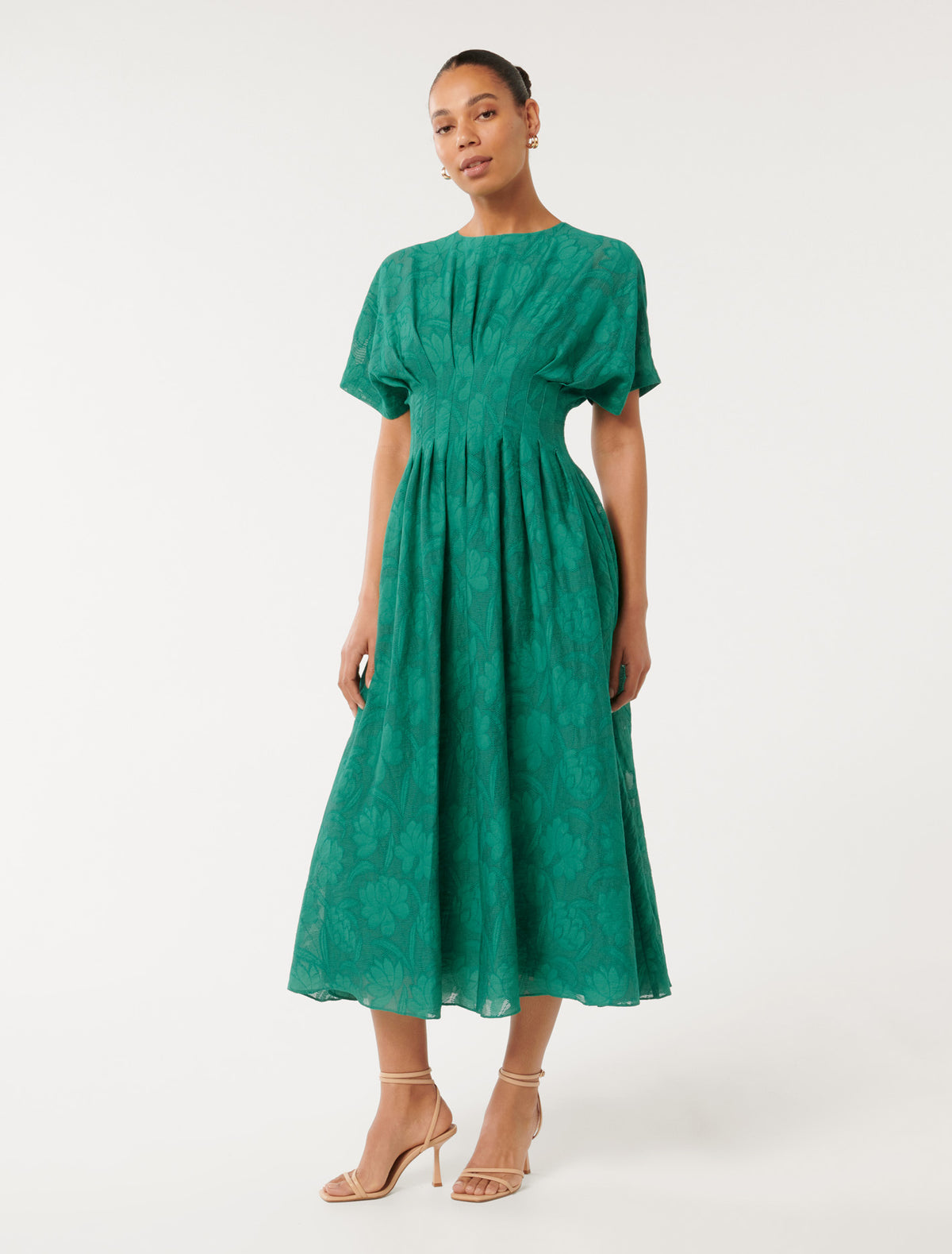 Eve Jacquard Seam Midi Mayan Jade