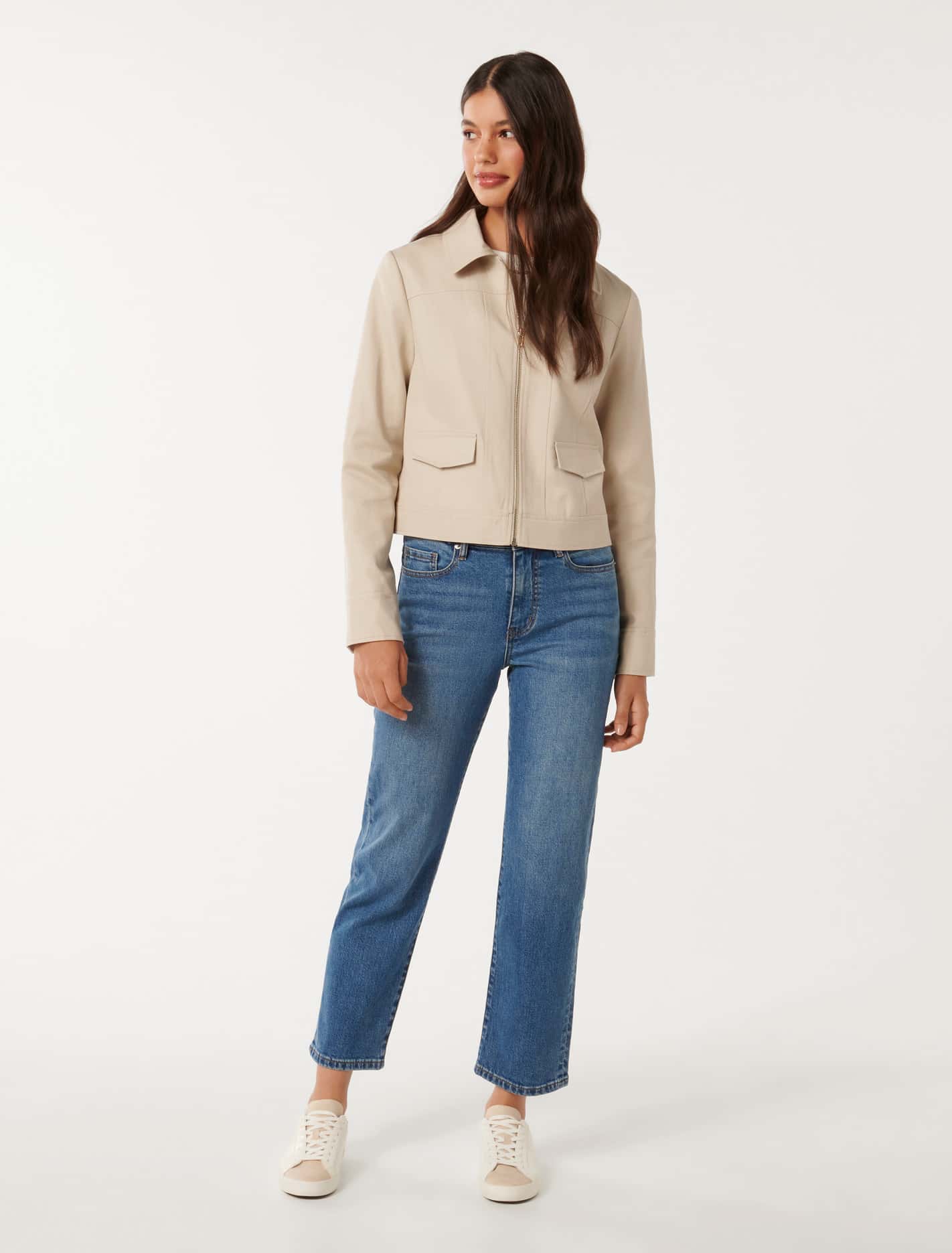 Teresa Zip Through Jacket Sand Dune