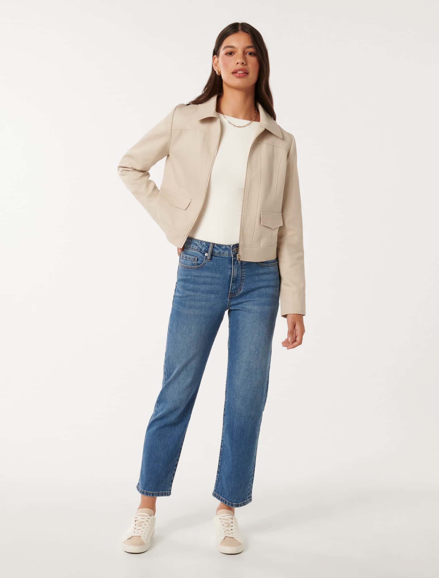 Teresa Zip Through Jacket Sand Dune