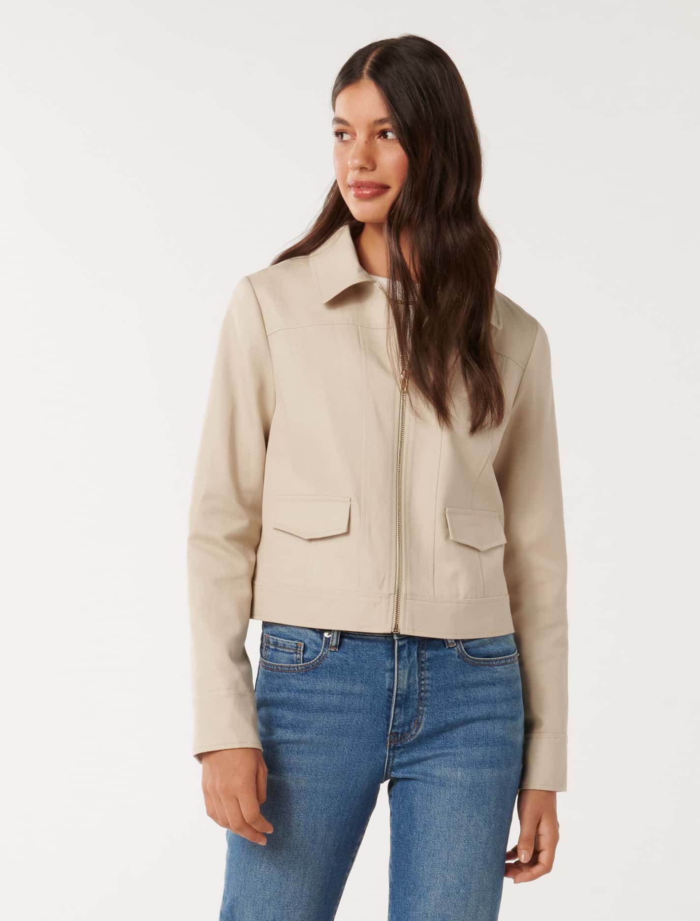 Teresa Zip Through Jacket Sand Dune