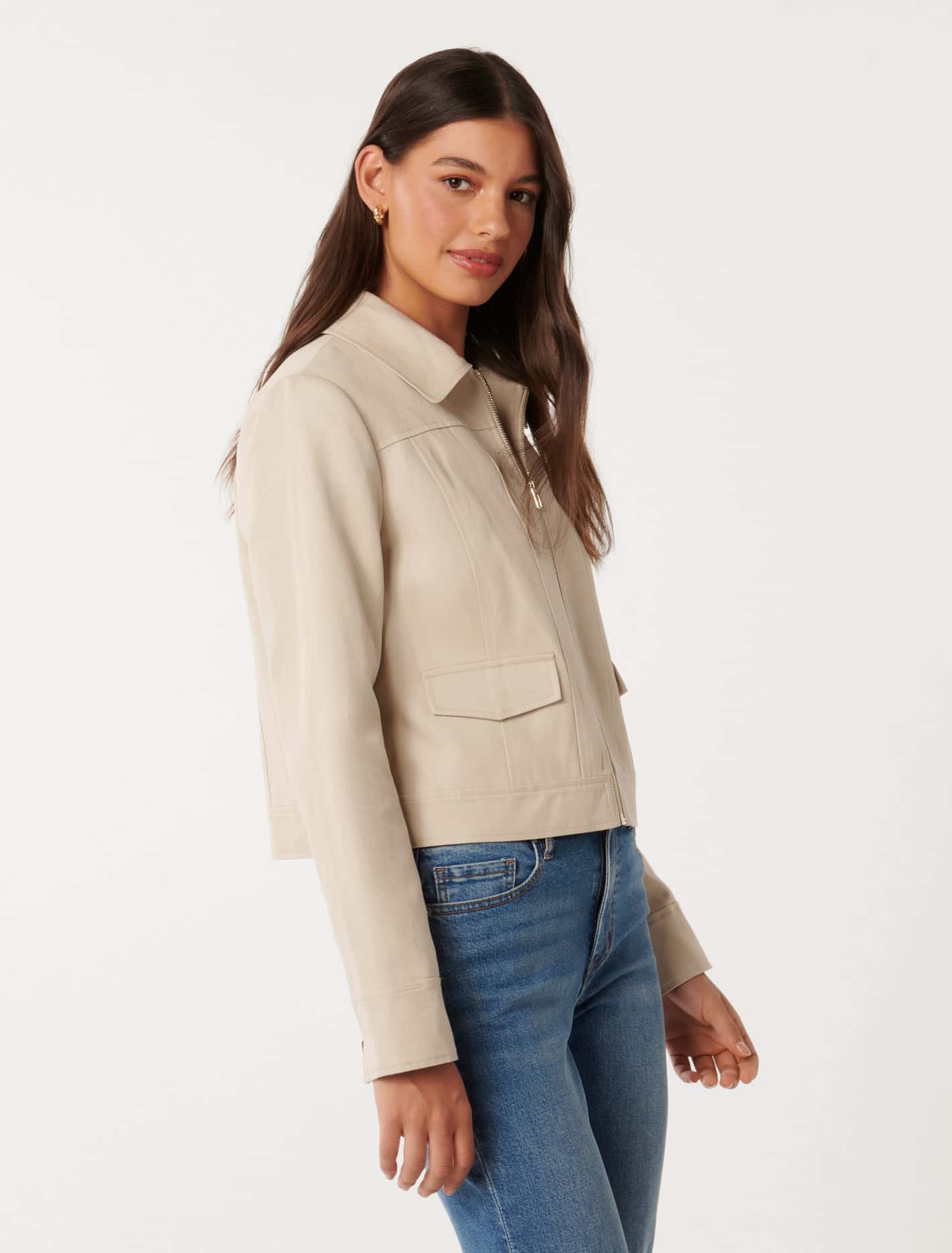 Teresa Zip Through Jacket Sand Dune