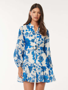 Aurora Mini Skater Large Blue Leila Chintz