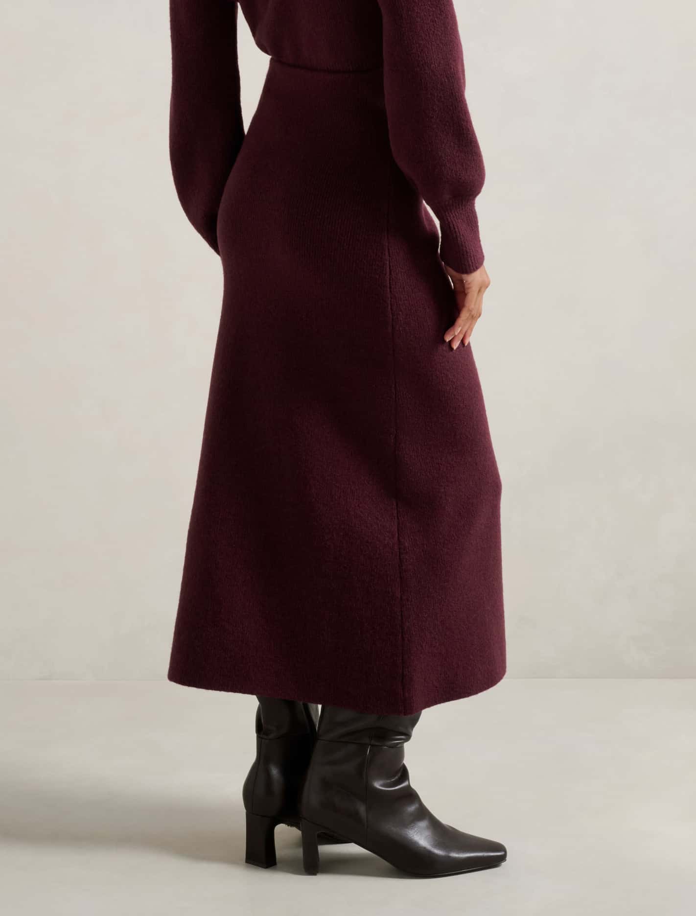 Layla Petite Co-Ord Midi Skirt Mulled Wine