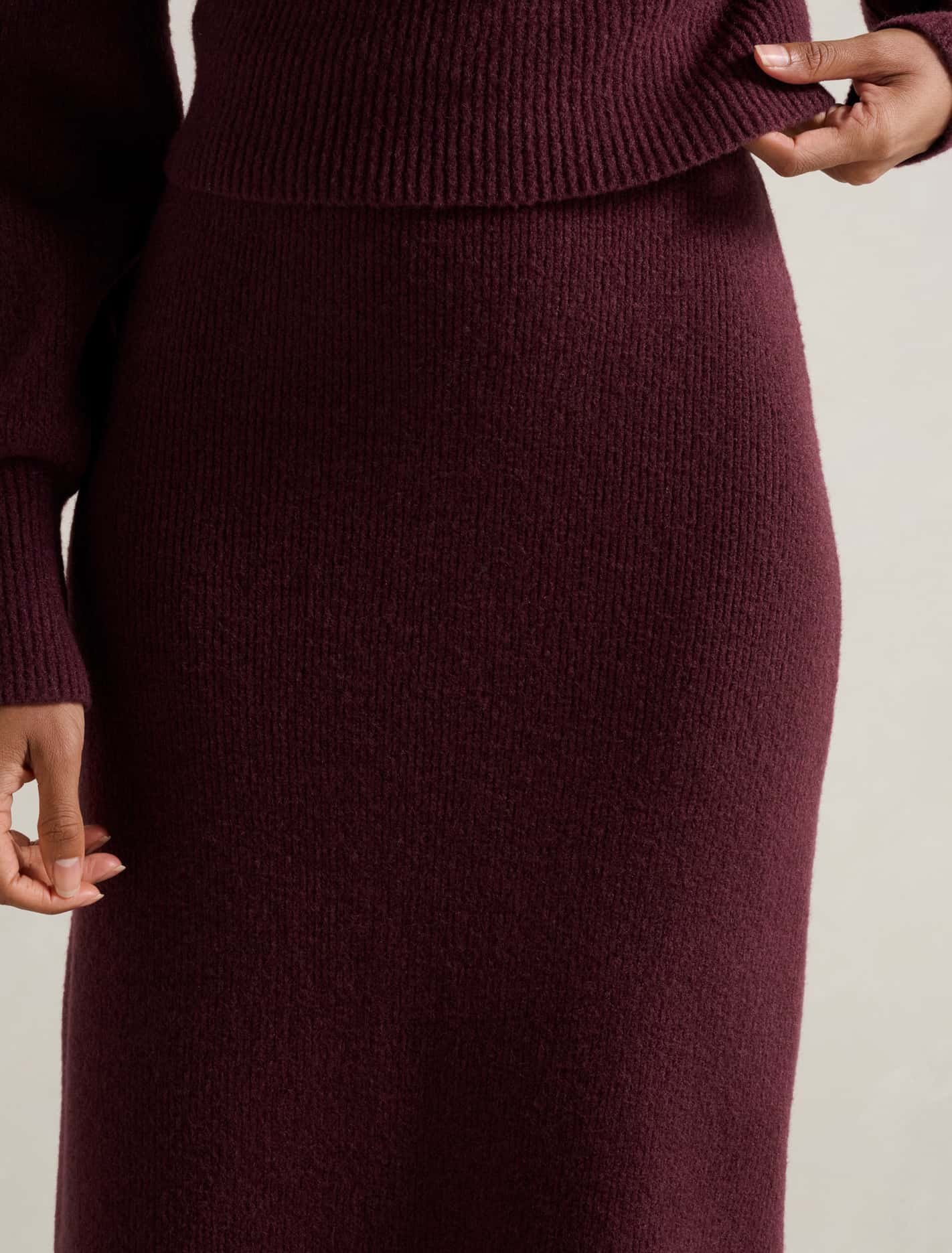 Layla Petite Co-Ord Midi Skirt Mulled Wine