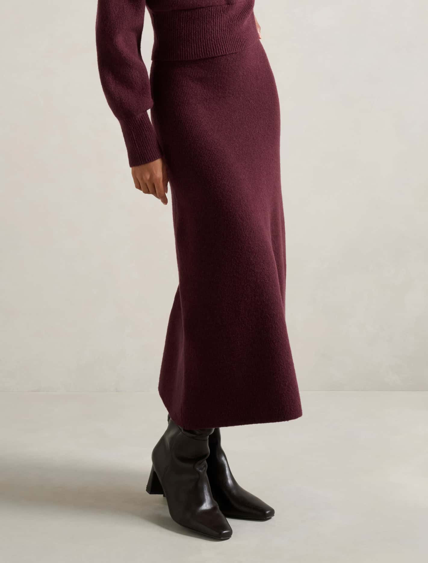 Layla Petite Co-Ord Midi Skirt Mulled Wine