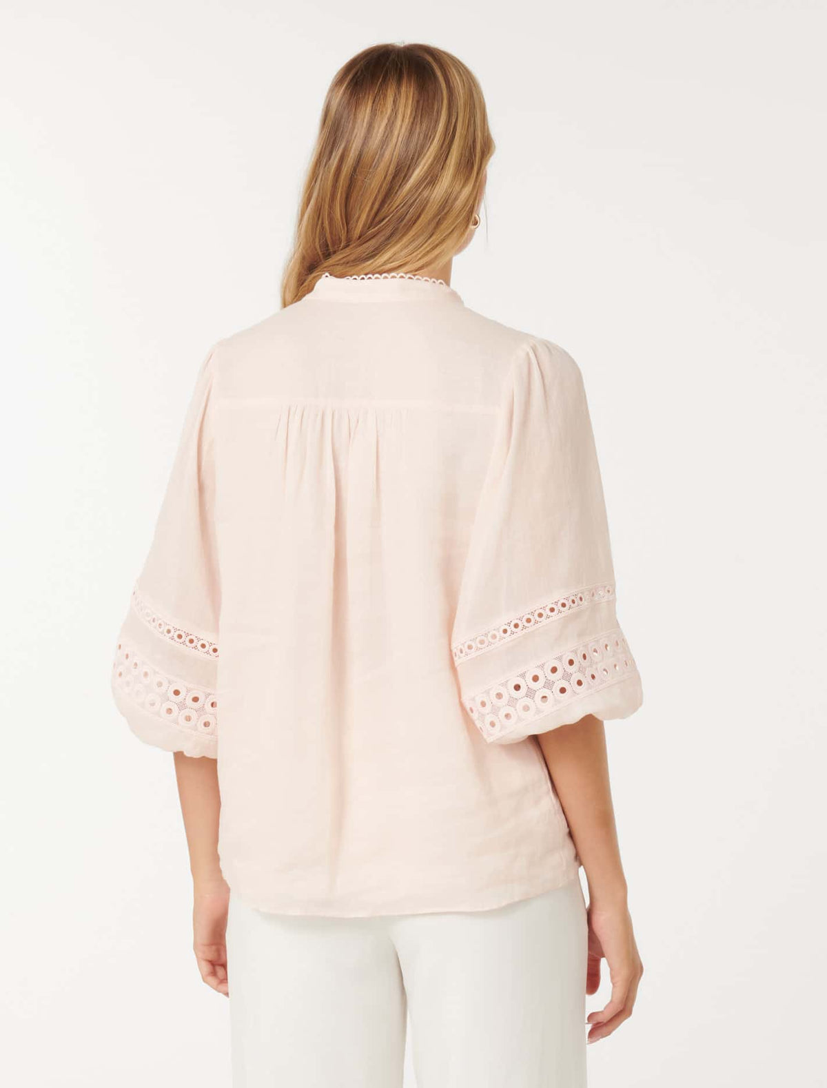 Tatiana Trim Insert Blouse Cotton Breeze