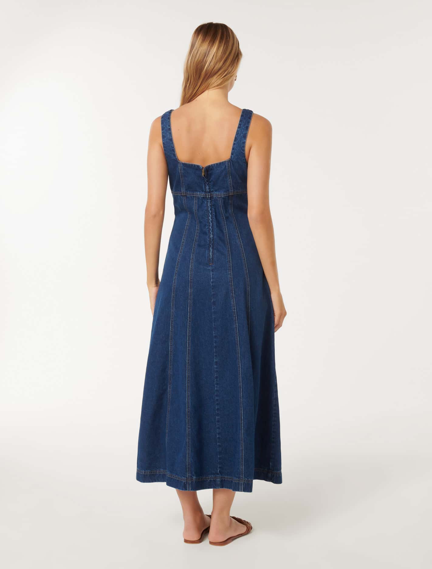 Aida Midi Dress Dark Wash
