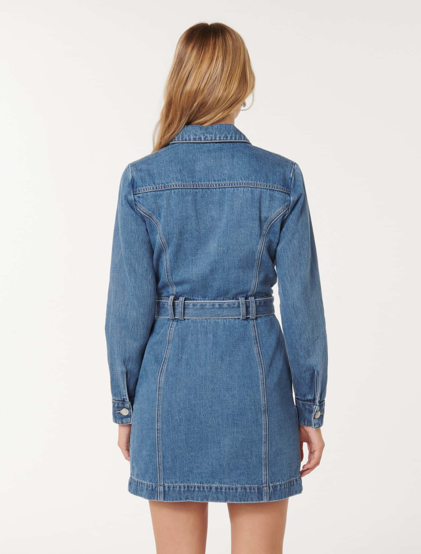 Raelyn Denim Dress Mid Wash