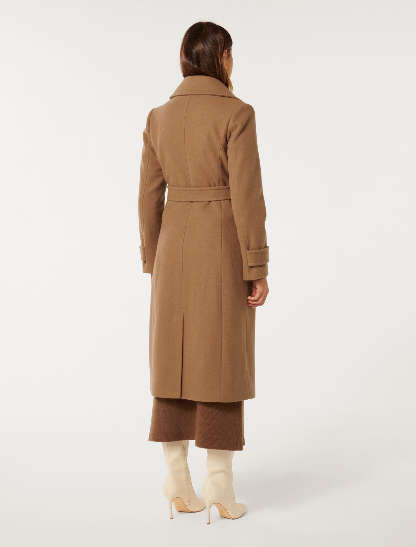 Sadie Belted Coat Dark Camel