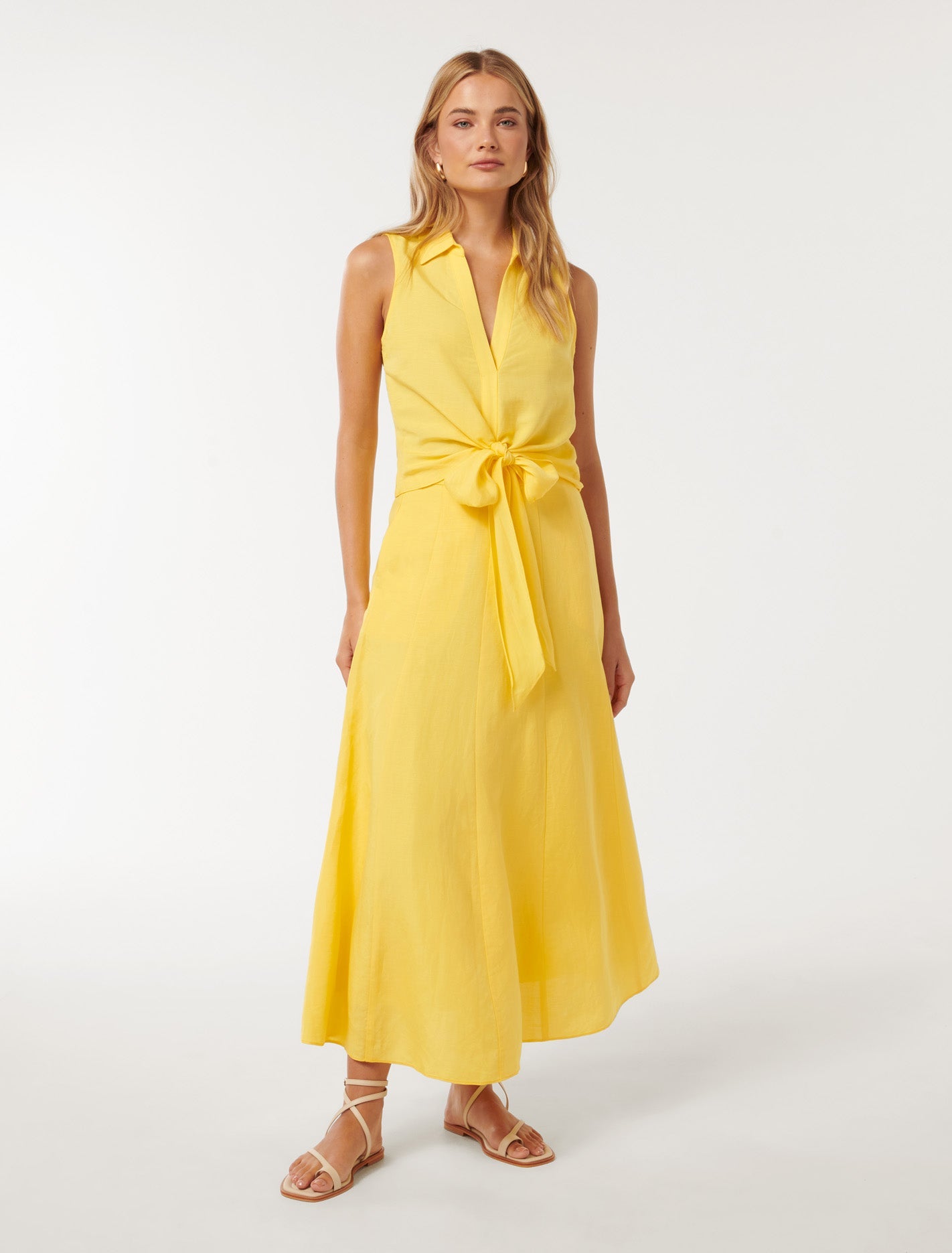 Tanya Tie Front Shirt Aspen Gold