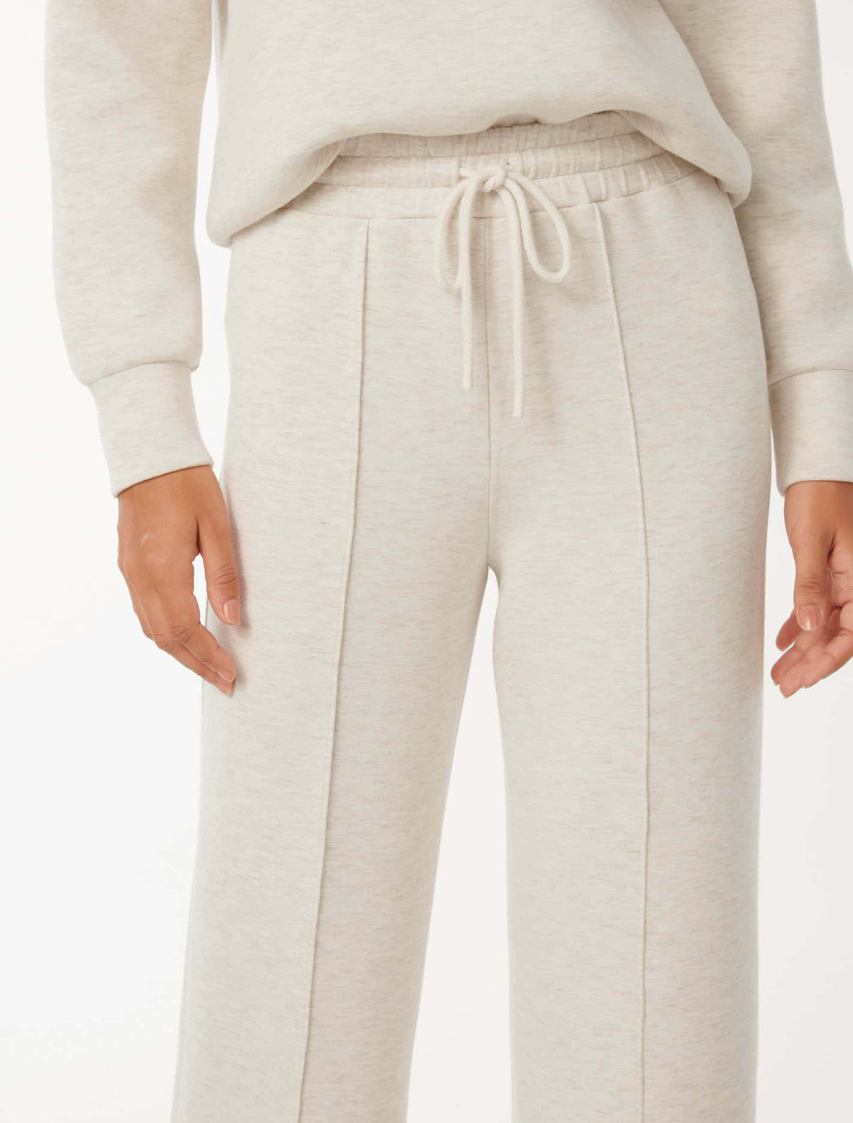 Tiana Wide Leg Sweatpants Oatmeal Marle