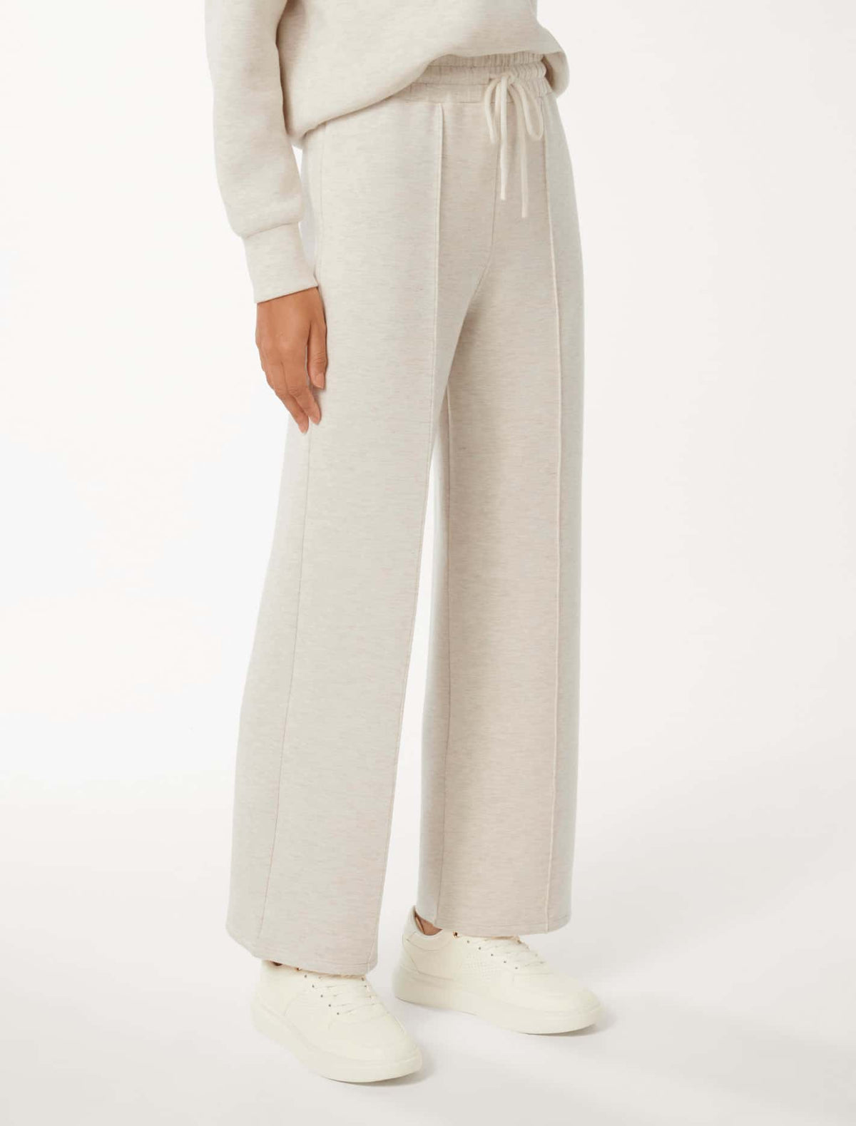 Tiana Wide Leg Sweatpants Oatmeal Marle
