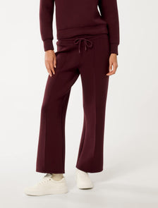 Tiana Wide Leg Track Pants Deep Maroon