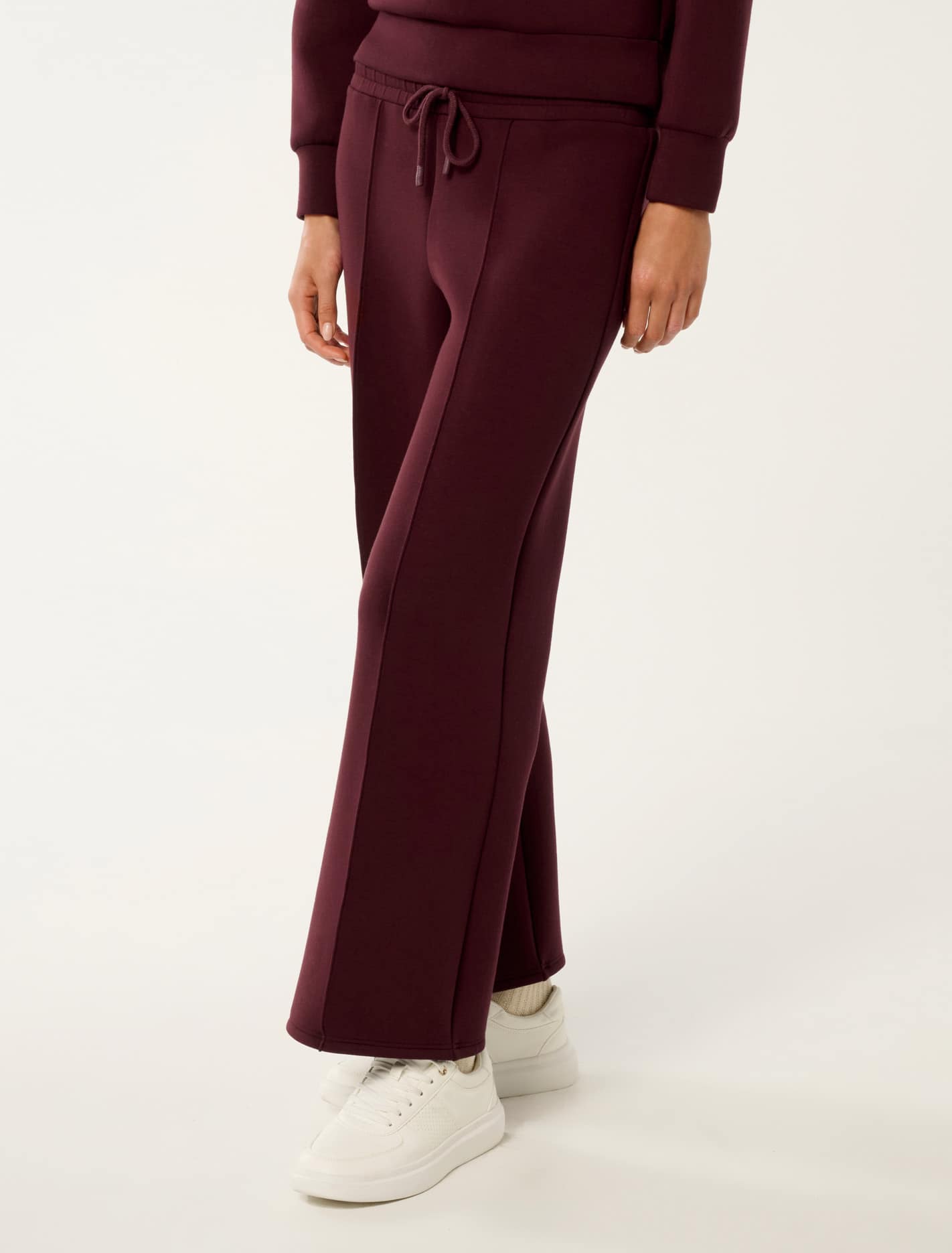 Tiana Wide Leg Track Pants Deep Maroon