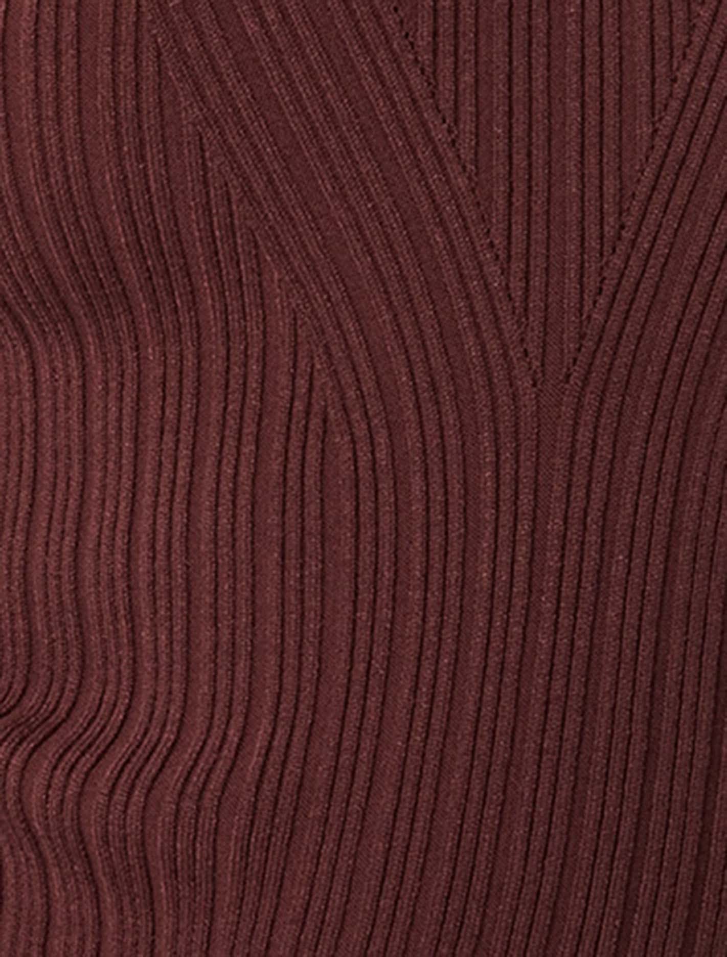 Lara Pu Mixed Mini Dress Madder Brown
