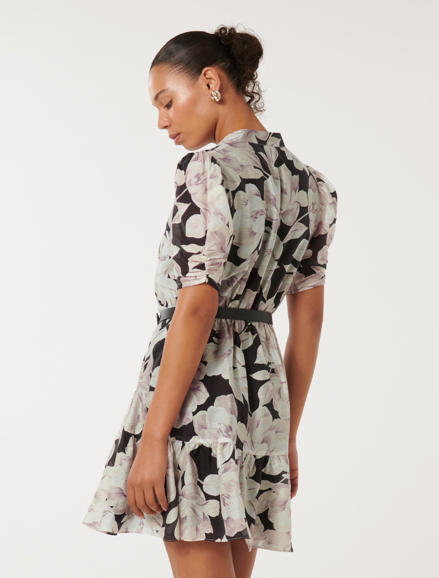 Brinkley Puff Sleeve Mini Dress Light Wright Floral