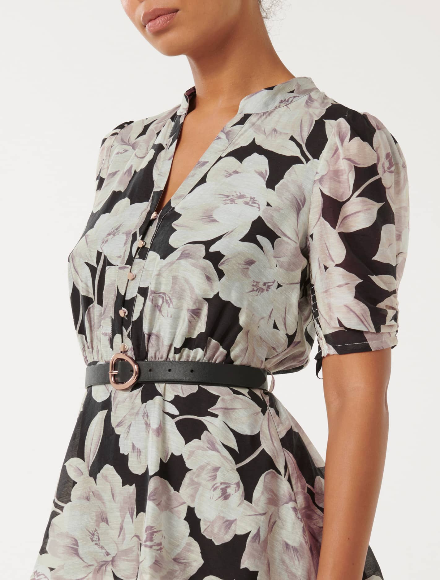 Brinkley Puff Sleeve Mini Dress Light Wright Floral