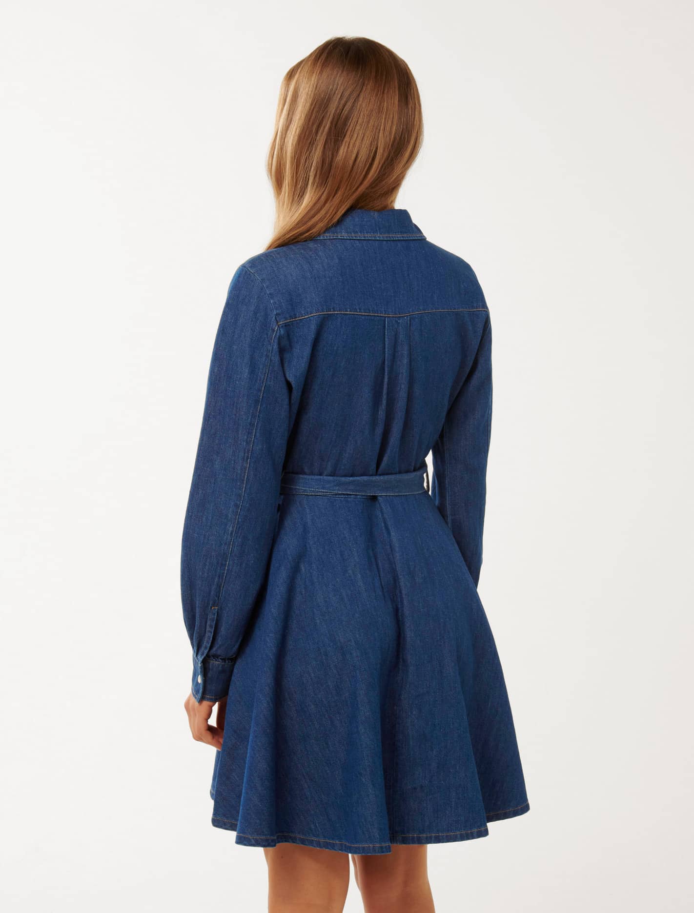 Colette Denim Shirt Dress Dark Wash