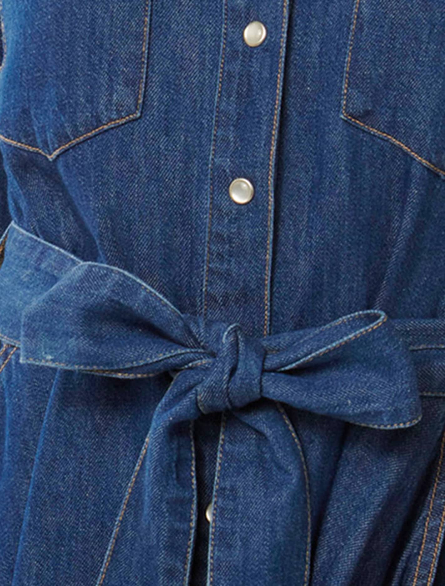 Colette Denim Shirt Dress Dark Wash