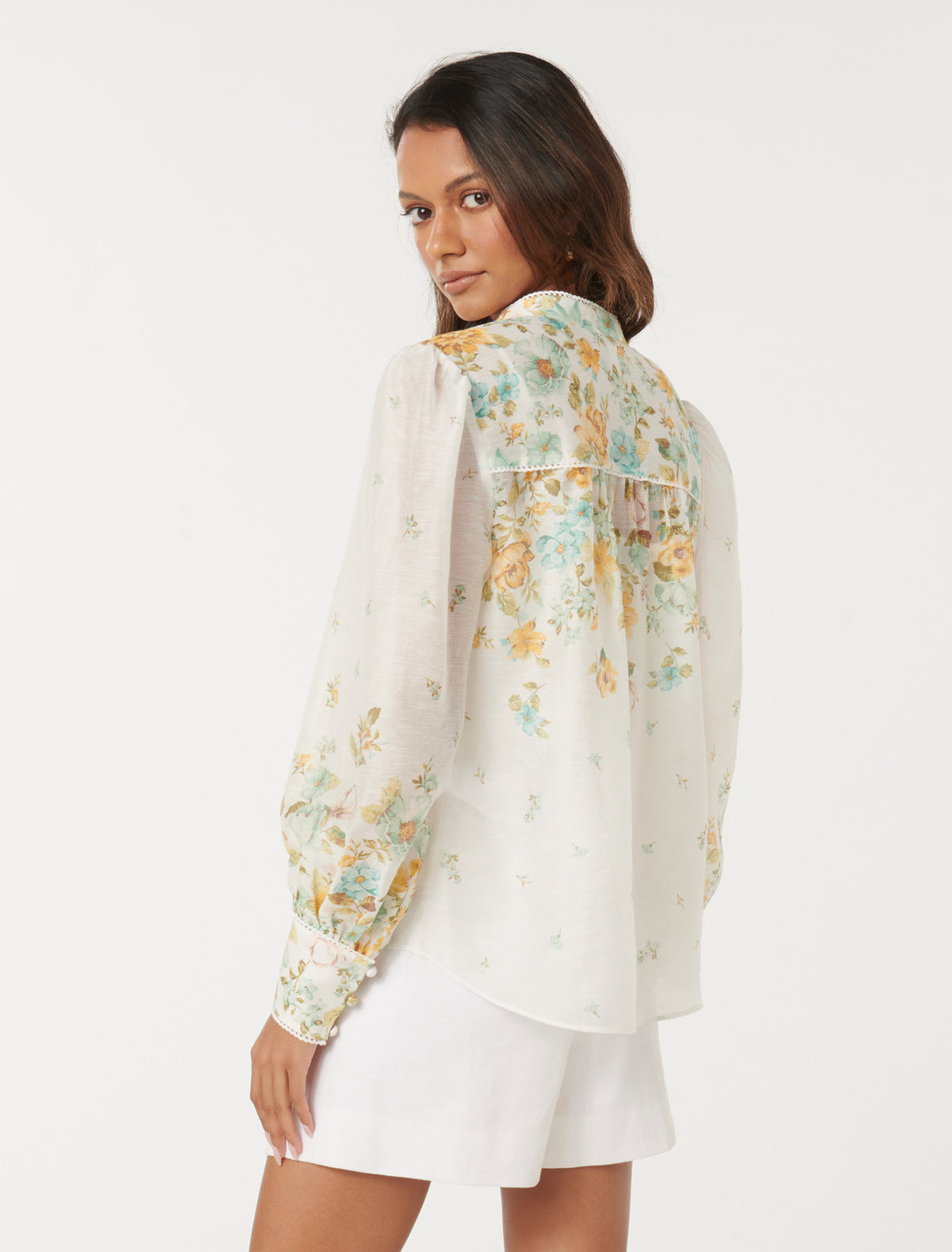 Bettina Petite Floral Blouse Positano Floral