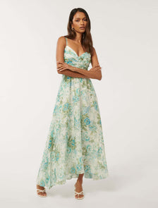 Jolie Petite Ruched Bodice Maxi Light Merton Floral