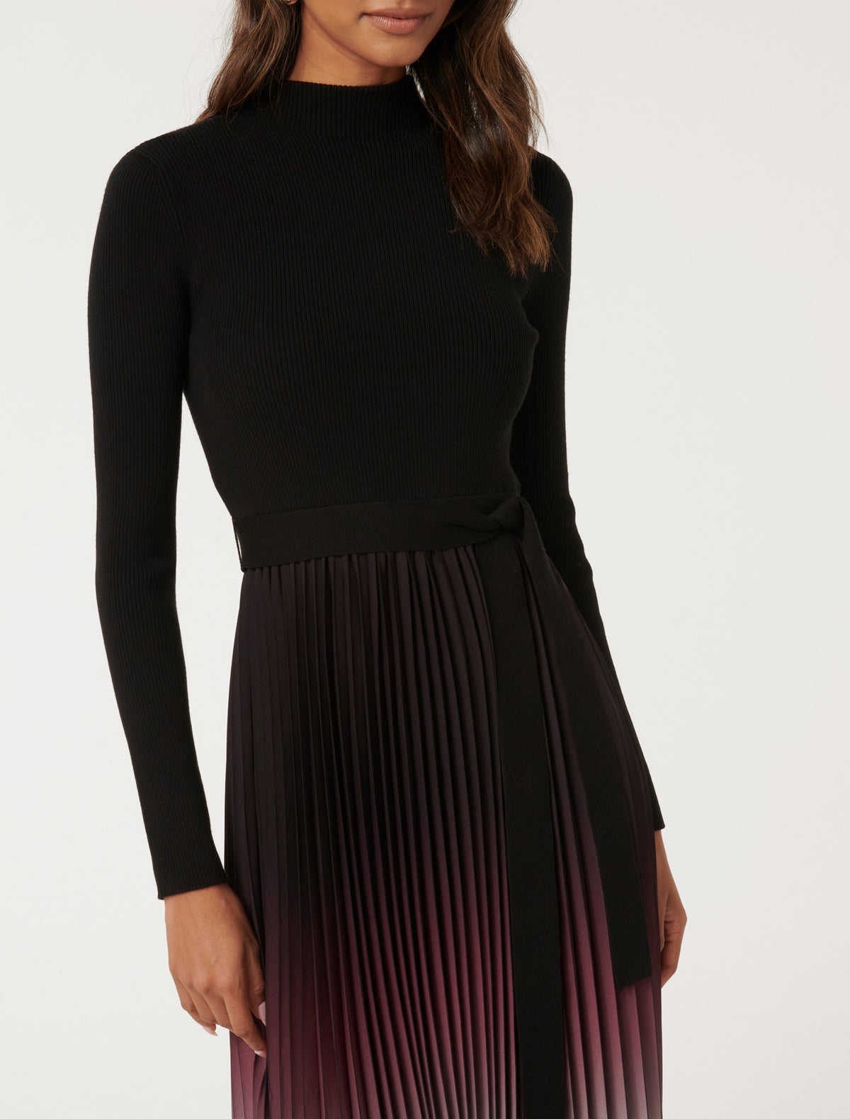 Harmony Petite Midi Dress Berry Ombre