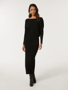 Ciara Petite Midi Dress Black