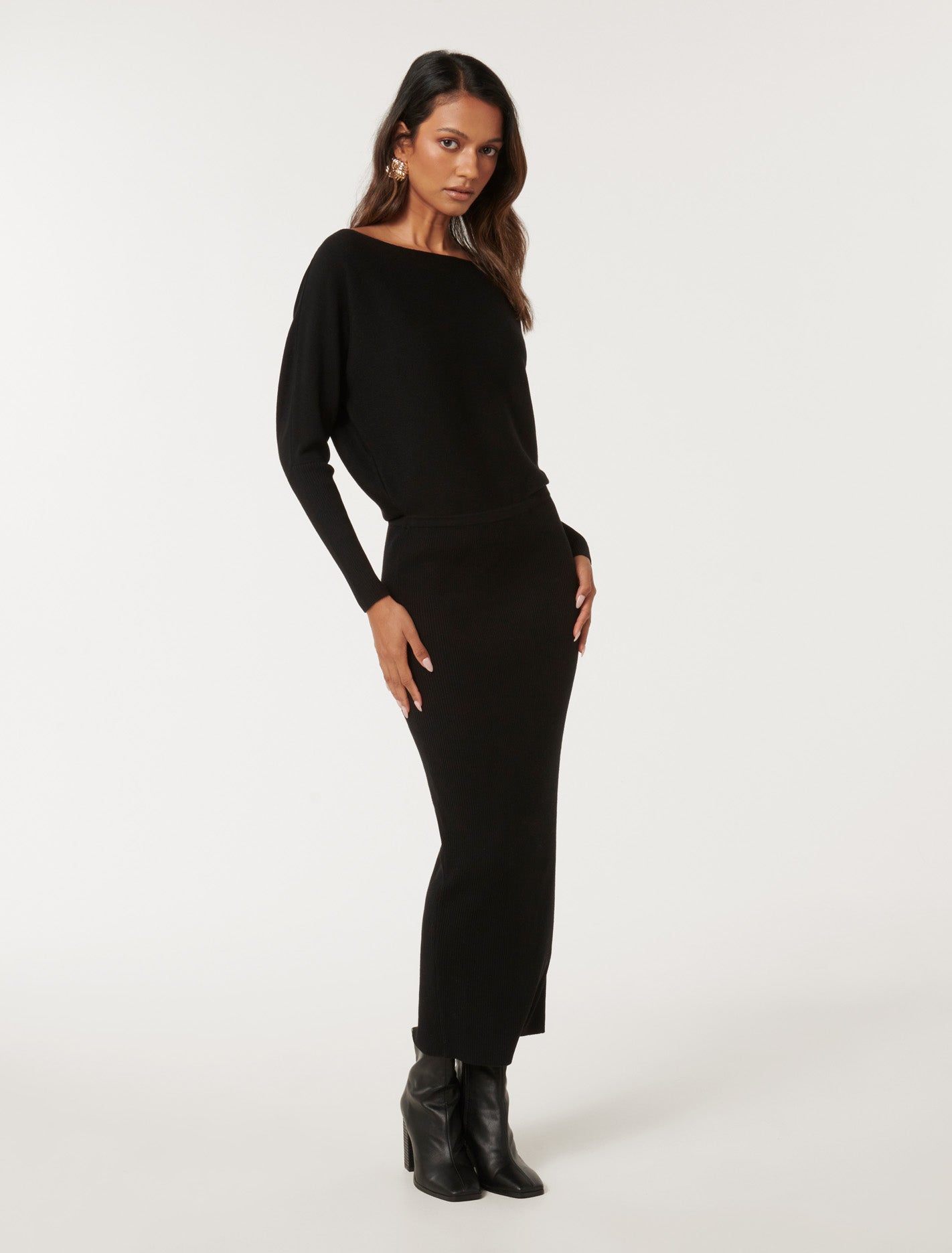 Ciara Petite Midi Dress Black