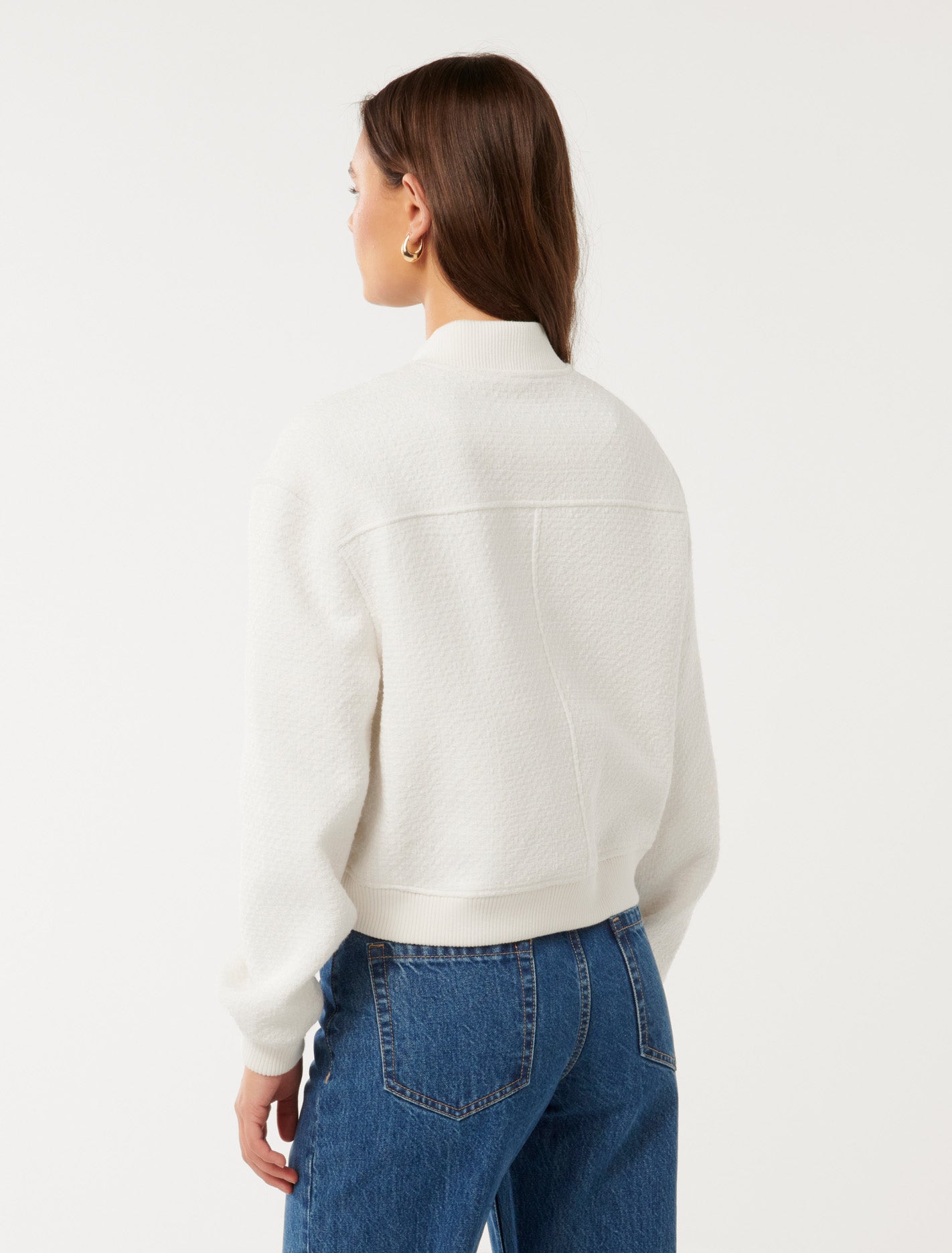 Becks Boucle Bomber Jacket CREAM BOUCLE