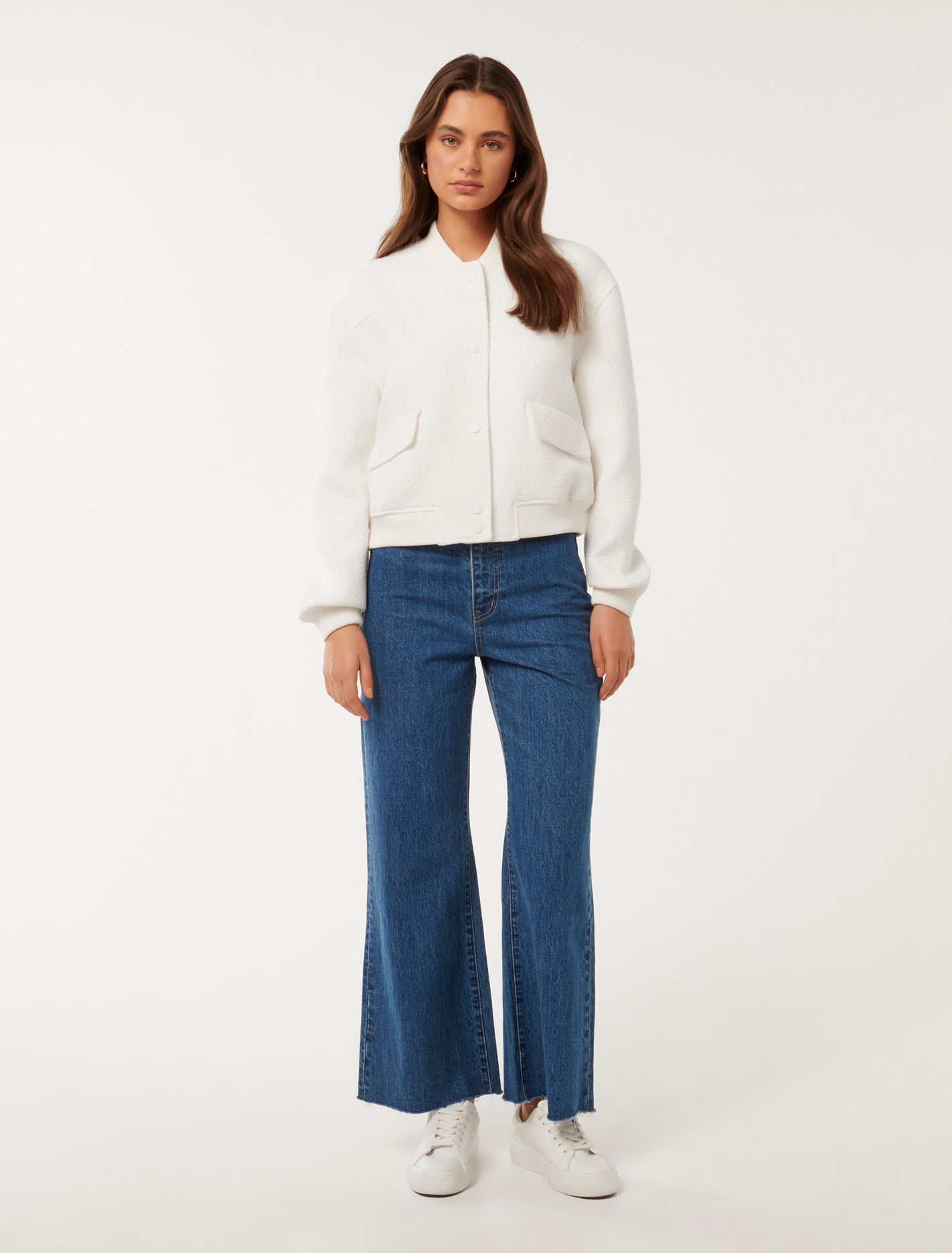 Becks Boucle Bomber Jacket CREAM BOUCLE