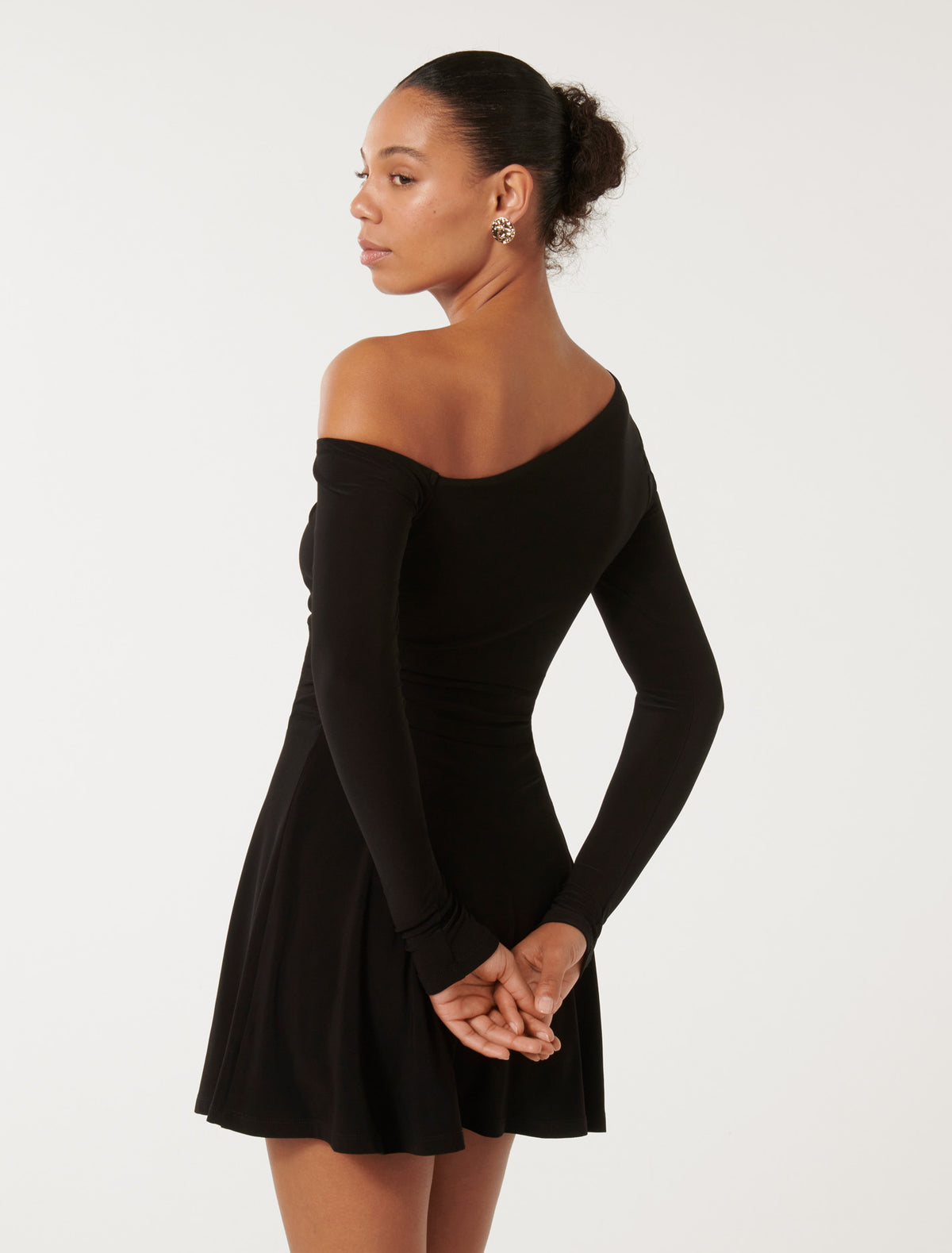 Elise Jersey Twist Mini Black